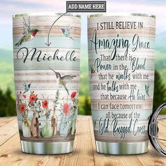 Jesus Hummingbird Personalized Stainless Steel Tumbler 20Oz - Thegiftio UK