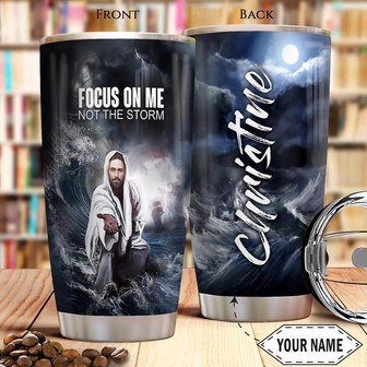 Jesus Storm Personalized Stainless Steel Tumbler 20Oz - Thegiftio