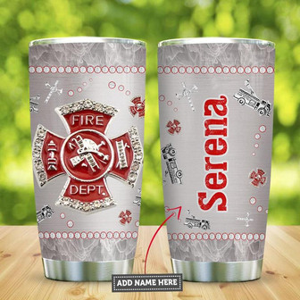 Jewelry Style Firefighter Symbol Personalized Stainless Steel Tumbler 20Oz - Thegiftio UK