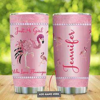 Jewelry Style Flamingo Lovers Personalized Stainless Steel Tumbler 20Oz - Thegiftio