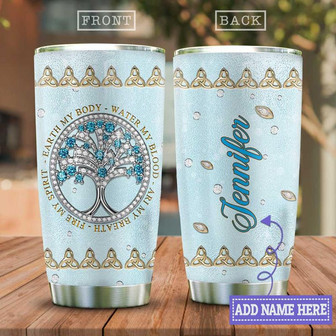 Jewelry Style Tree Of Life Personalized Stainless Steel Tumbler 20Oz - Thegiftio