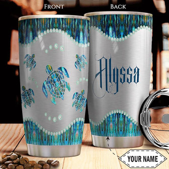 Jewelry Turtle Personalized Stainless Steel Tumbler 20Oz - Thegiftio UK