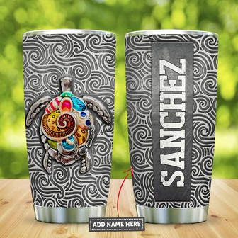 Jewelry Turtle Silver Style Personalized Stainless Steel Tumbler 20Oz - Thegiftio UK