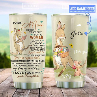 Kangaroo Loving Mother Personalized Stainless Steel Tumbler 20Oz - Thegiftio UK