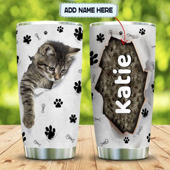 Kittie Break Personalized Stainless Steel Tumbler 20Oz - Thegiftio UK