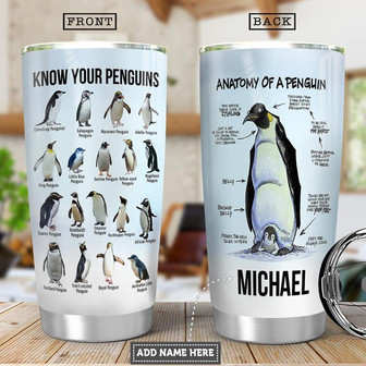 Know Your Penguin Personalized Stainless Steel Tumbler 20Oz - Thegiftio UK
