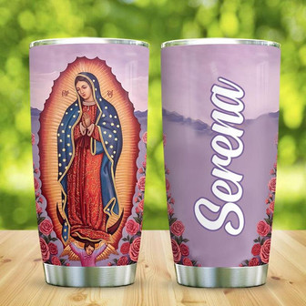 Our Lady Mother Mary Personalized Stainless Steel Tumbler 20Oz - Thegiftio UK