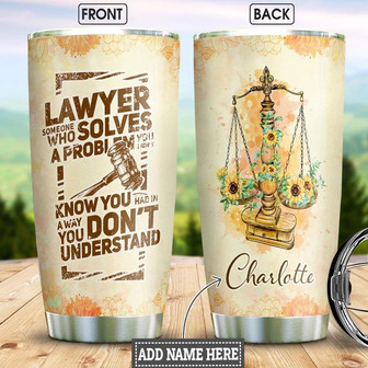 Lawyer Personalized Stainless Steel Tumbler 20Oz - Thegiftio UK