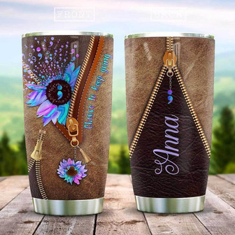 Leather Style Suicide Prevention Personalized Stainless Steel Tumbler 20Oz - Thegiftio UK