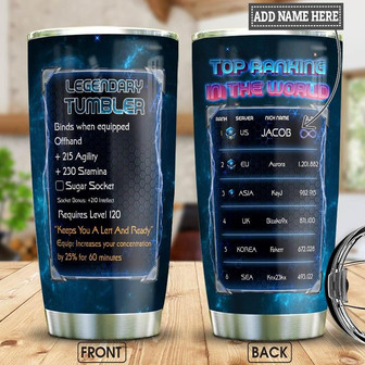 Legendary Gaming Galaxy Personalized Stainless Steel Tumbler 20Oz - Thegiftio UK