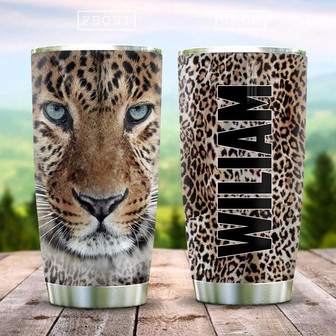 Leopard Hair Personalized Stainless Steel Tumbler 20Oz - Thegiftio UK