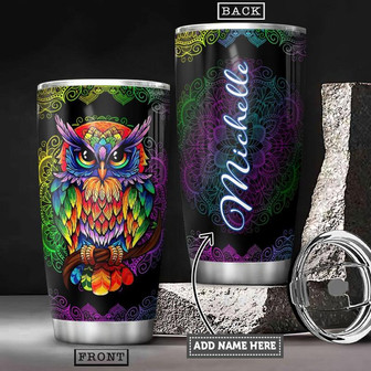 Lgbt Owl Personalized Stainless Steel Tumbler 20Oz - Thegiftio UK