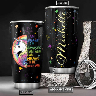 Lgbt Unicorn Personalized Stainless Steel Tumbler 20Oz - Thegiftio UK