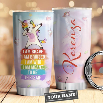 Lgbt Unicorn Personalized Stainless Steel Tumbler 20Oz - Thegiftio UK