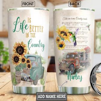 Life Is Better In The Country Personalized Stainless Steel Tumbler 20Oz - Thegiftio UK