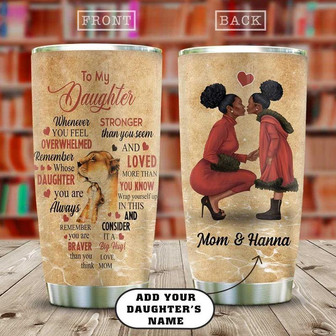 Lion Afro Mom Personalized Stainless Steel Tumbler 20Oz - Thegiftio UK