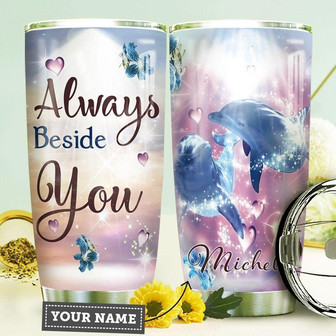 Love Dolphin Personalized Stainless Steel Tumbler 20Oz - Thegiftio UK