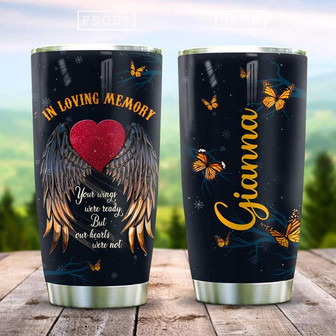 Love In Memory Personalized Stainless Steel Tumbler 20Oz - Thegiftio UK