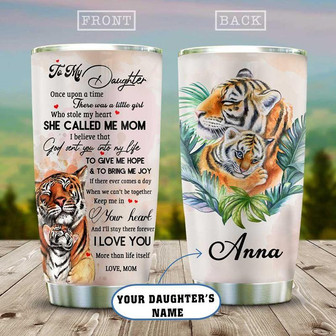 My Lovely Tiger Daughter Personalized Stainless Steel Tumbler 20Oz - Thegiftio UK