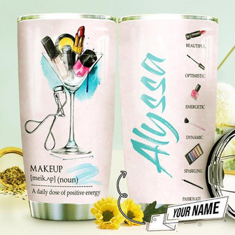 Makeup Personalized Stainless Steel Tumbler 20Oz - Thegiftio UK