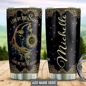 Mandala Sun And Moon Personalized Stainless Steel Tumbler 20Oz - Thegiftio
