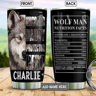 Married Wolf Man Personalized Stainless Steel Tumbler 20Oz - Thegiftio UK