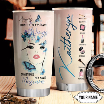 Mascara Angel Personalized Stainless Steel Tumbler 20Oz - Thegiftio UK