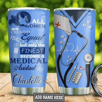 Medical Assistant Scrubs Personalized Stainless Steel Tumbler 20Oz - Thegiftio UK