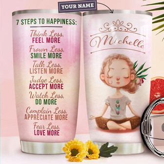 Meditation Personalized Stainless Steel Tumbler 20Oz - Thegiftio UK