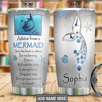 Mermaid Jewelry Style Personalized Stainless Steel Tumbler 20Oz - Thegiftio UK