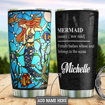 Mermaid Noun Personalized Stainless Steel Tumbler 20Oz - Thegiftio UK
