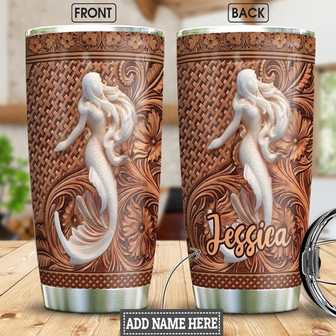 Mermaid Personalized Stainless Steel Tumbler 20Oz - Thegiftio UK