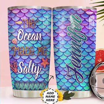 Mermaid Personalized Stainless Steel Tumbler 20Oz - Thegiftio UK