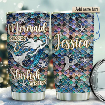Mermaid Starfish Personalized Stainless Steel Tumbler 20Oz - Thegiftio UK