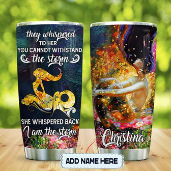 Mermaid Withstand The Storm Personalized Stainless Steel Tumbler 20Oz - Thegiftio