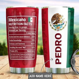 Mexican Facts Personalized Stainless Steel Tumbler 20Oz - Thegiftio