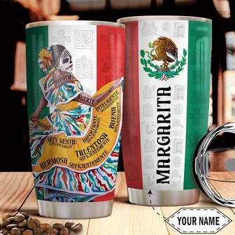 Mexican Girl Personalized Stainless Steel Tumbler 20Oz - Thegiftio