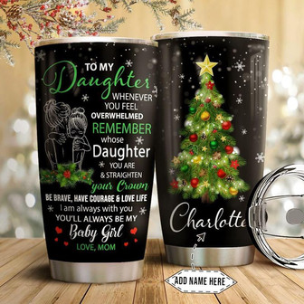 Mom To Daughter Christmas Personalized Stainless Steel Tumbler 20Oz - Thegiftio UK
