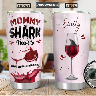 Mommy Wine Personalized Stainless Steel Tumbler 20Oz - Thegiftio