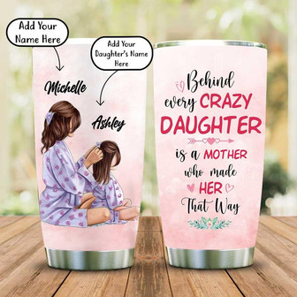 Mother Daughter Personalized Stainless Steel Tumbler 20Oz - Thegiftio UK
