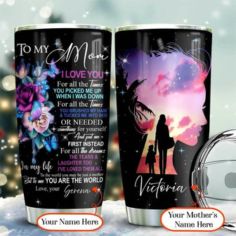 My Mother My World Personalized Stainless Steel Tumbler 20Oz - Thegiftio UK