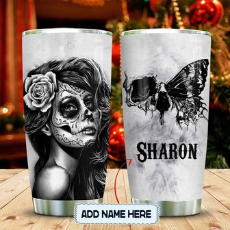 Mysterious Skull Girls Personalized Stainless Steel Tumbler 20Oz - Thegiftio UK
