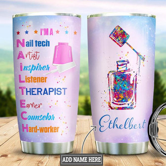 Nail Technician Personalized Stainless Steel Tumbler 20Oz - Thegiftio UK