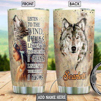Native American Personalized Stainless Steel Tumbler 20Oz - Thegiftio UK