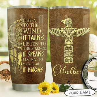 Native American Personalized Stainless Steel Tumbler 20Oz - Thegiftio UK