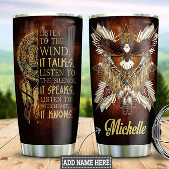 Native American Personalized Stainless Steel Tumbler 20Oz - Thegiftio UK