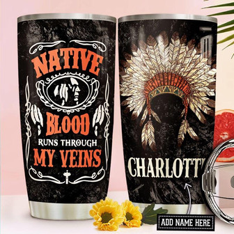Native American Personalized Stainless Steel Tumbler 20Oz - Thegiftio UK
