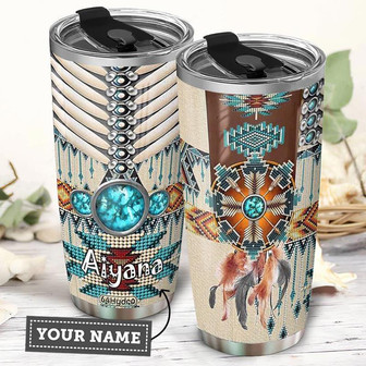 Native American Personalized Stainless Steel Tumbler 20Oz - Thegiftio UK