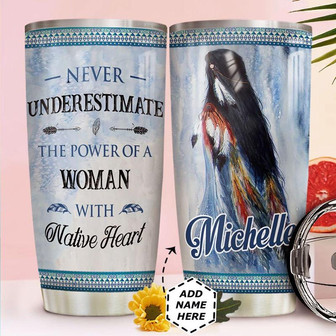 Native American Personalized Stainless Steel Tumbler 20Oz - Thegiftio UK