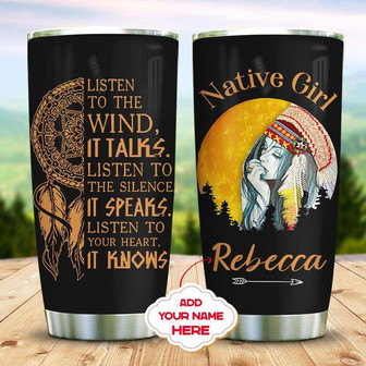 Native Dreamcatcher Personalized Stainless Steel Tumbler 20Oz - Thegiftio UK